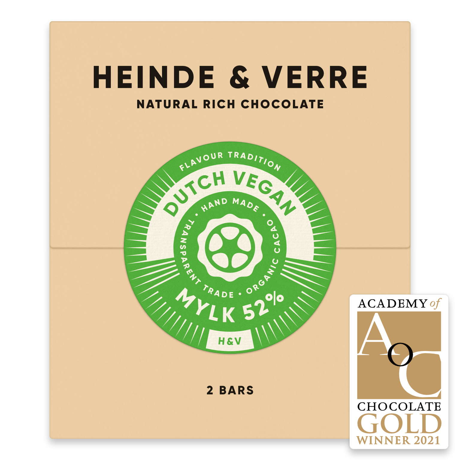 Heinde & Verre Dutch Vegan Mylk 52% šokolaad