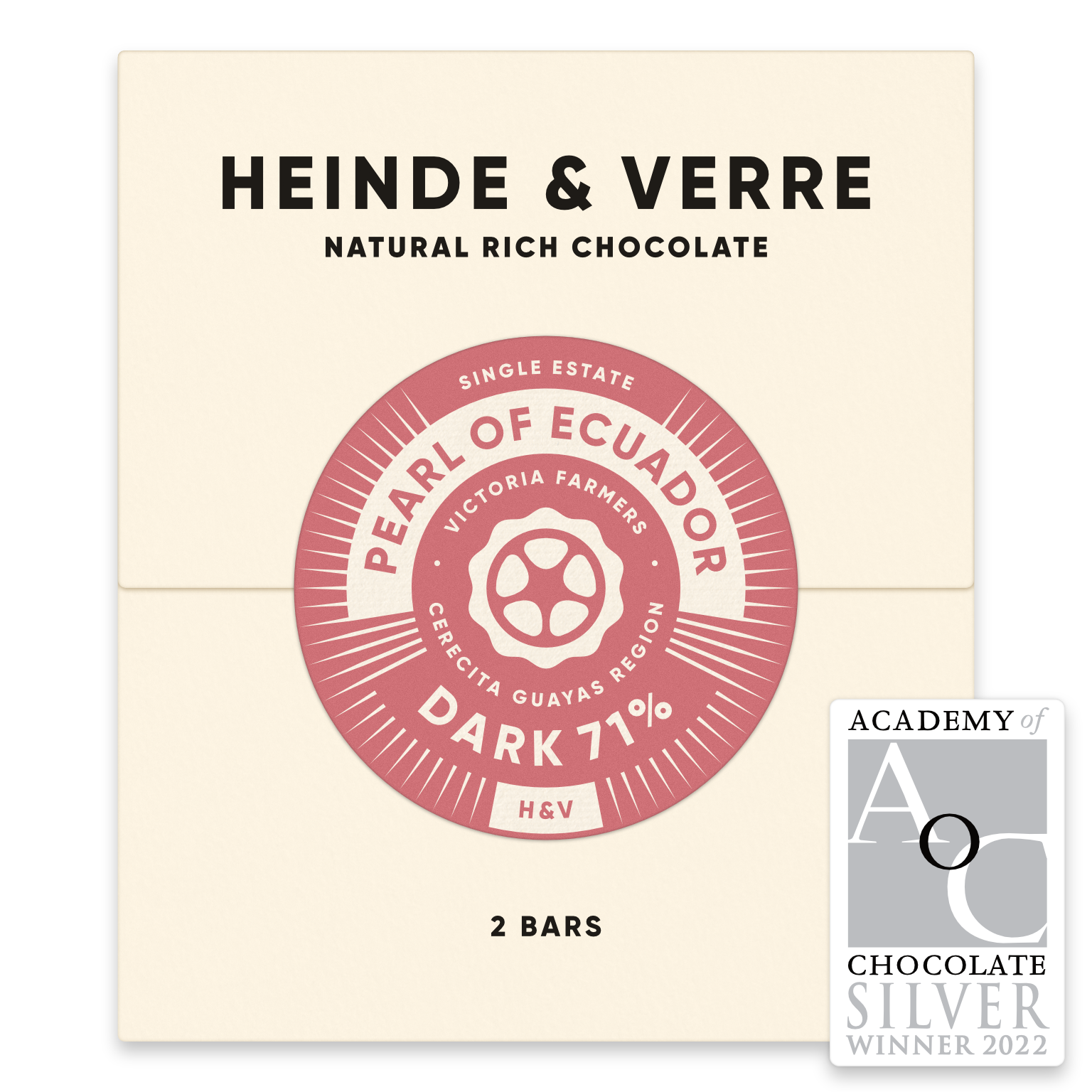 Heinde & Verre Pearl of Ecuador 71% šokolaad