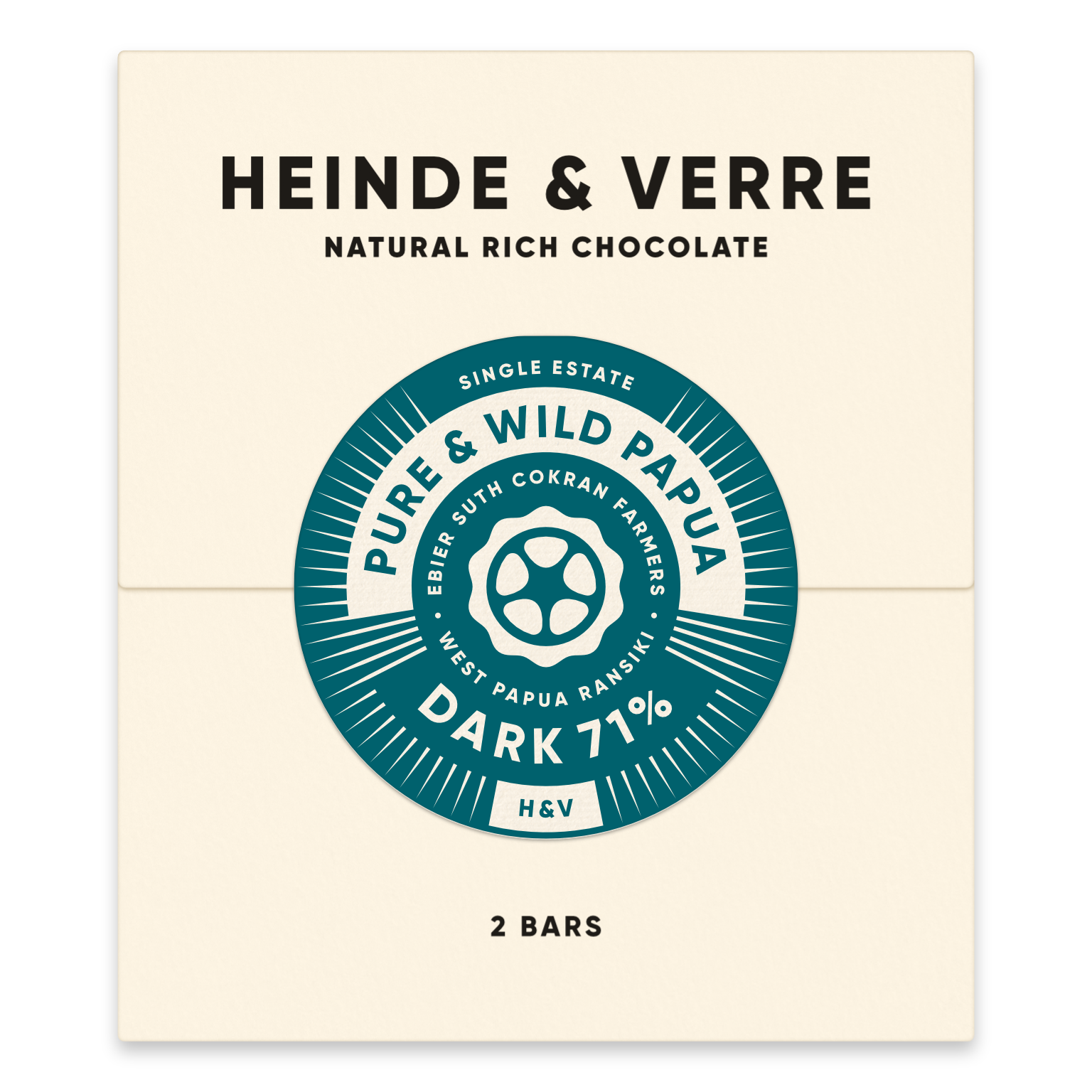 Heinde & Verre Pure Wild Papua 71% šokolaad