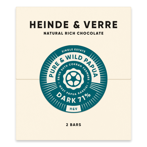 Heinde & Verre Pure Wild Papua 71% šokolaad